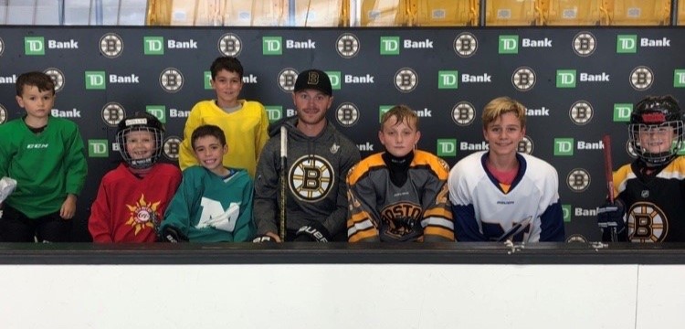 Chris Wagner with Saint Joe's students